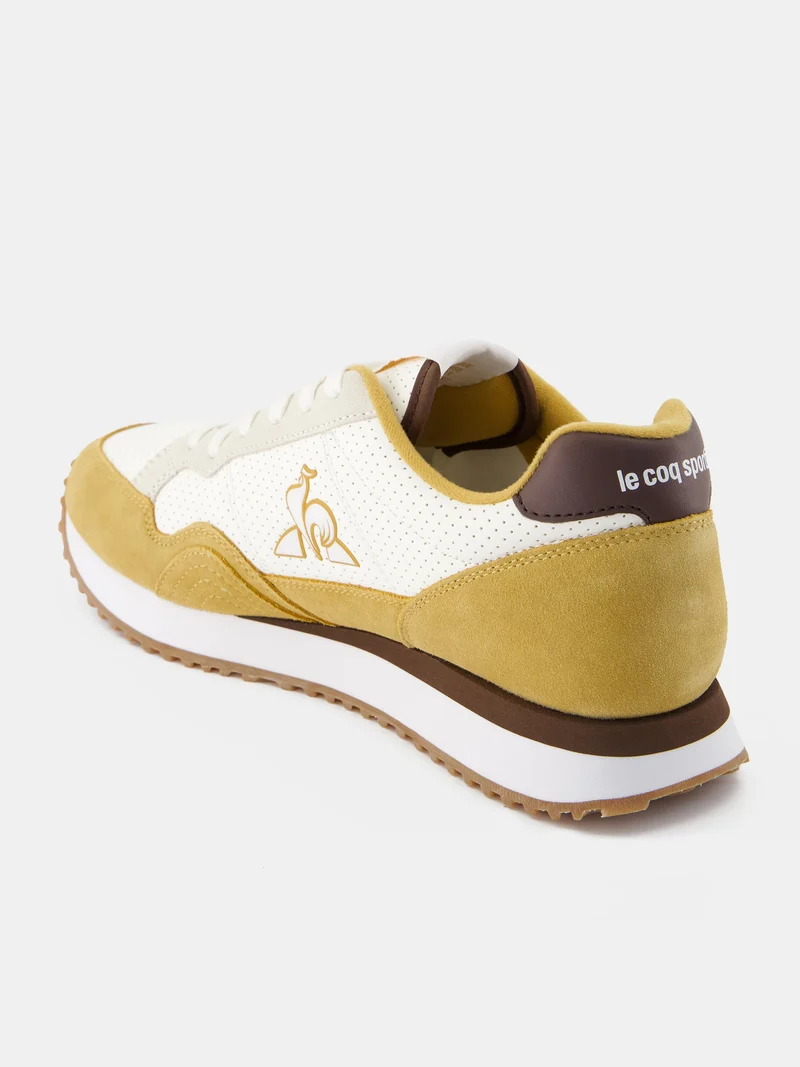 Sneakers rétro-running en cuir perforé et suede Jet Star