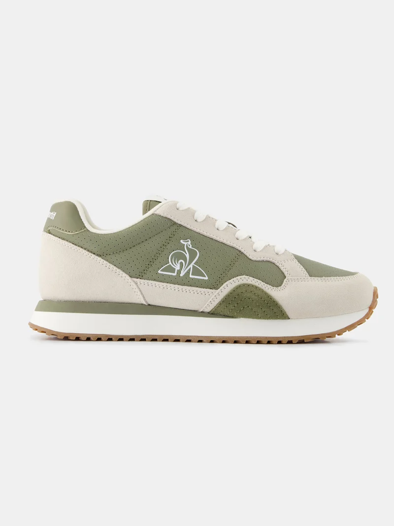 Sneakers rétro-running en cuir perforé et suede Jet Star