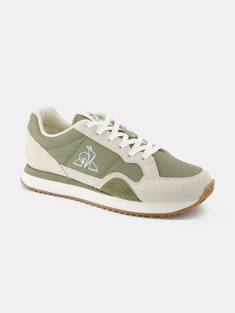Sneakers rétro-running en cuir perforé et suede Jet Star