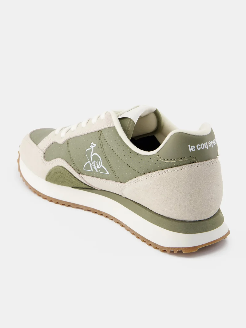 Sneakers rétro-running en cuir perforé et suede Jet Star