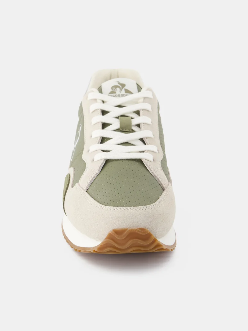 Sneakers rétro-running en cuir perforé et suede Jet Star