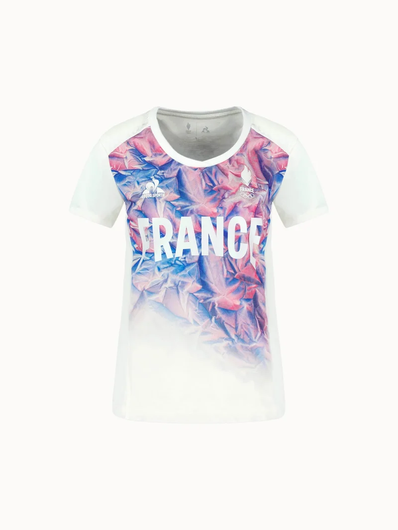 Maillot col V Équipe de France Olympique 2026 en jersey
