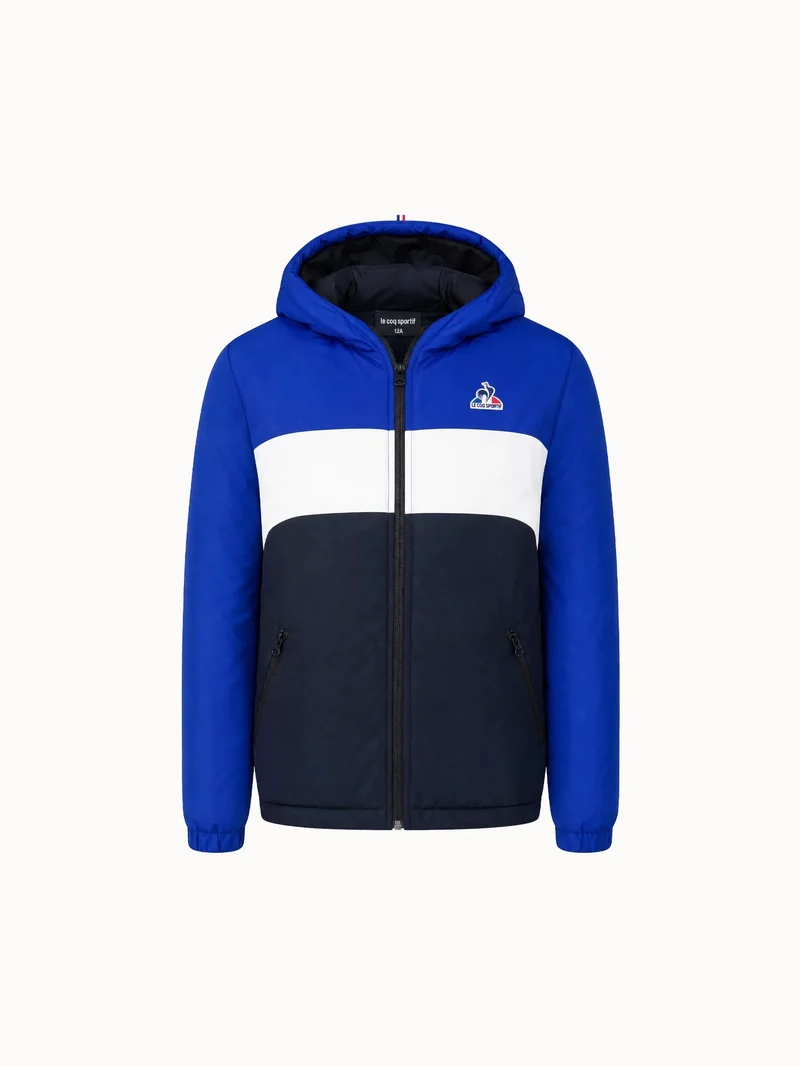 Doudoune à capuche déperlante Essentiel tricolore
