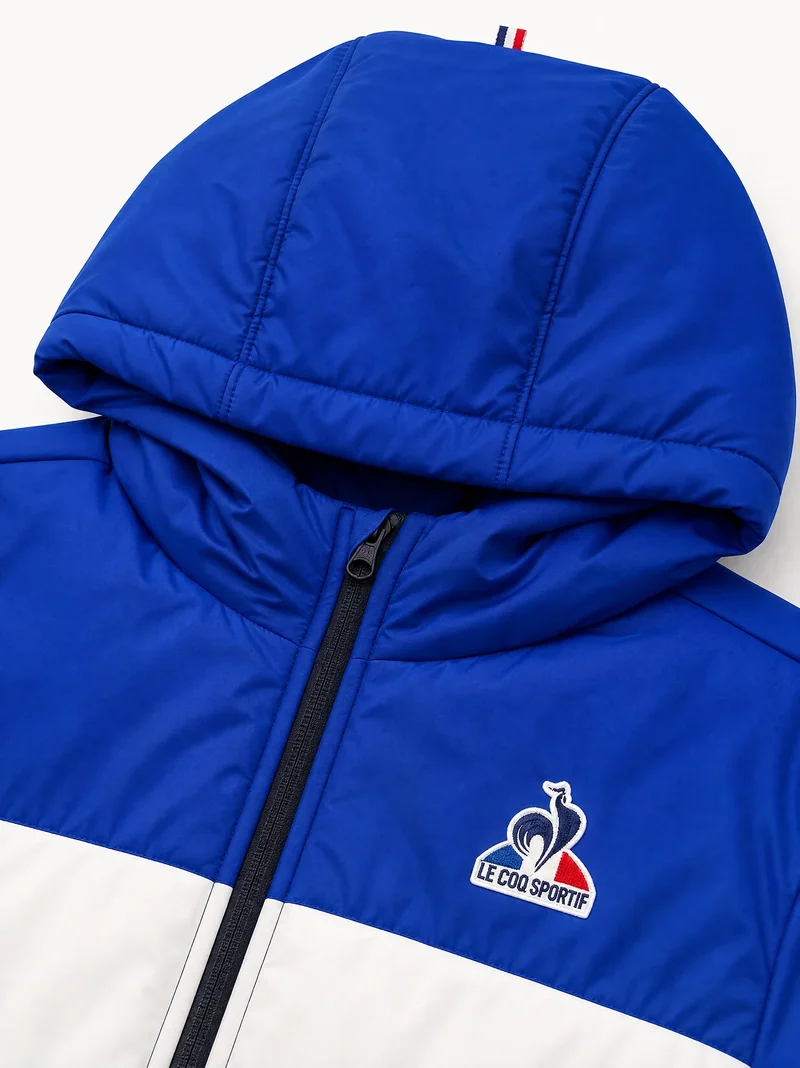 Doudoune à capuche déperlante Essentiel tricolore