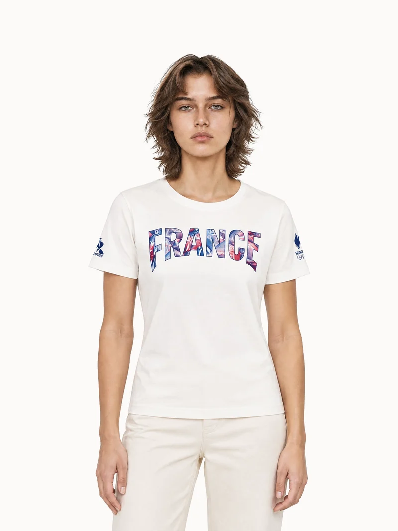 T-shirt Équipe de France Olympique 2026 en jersey de coton