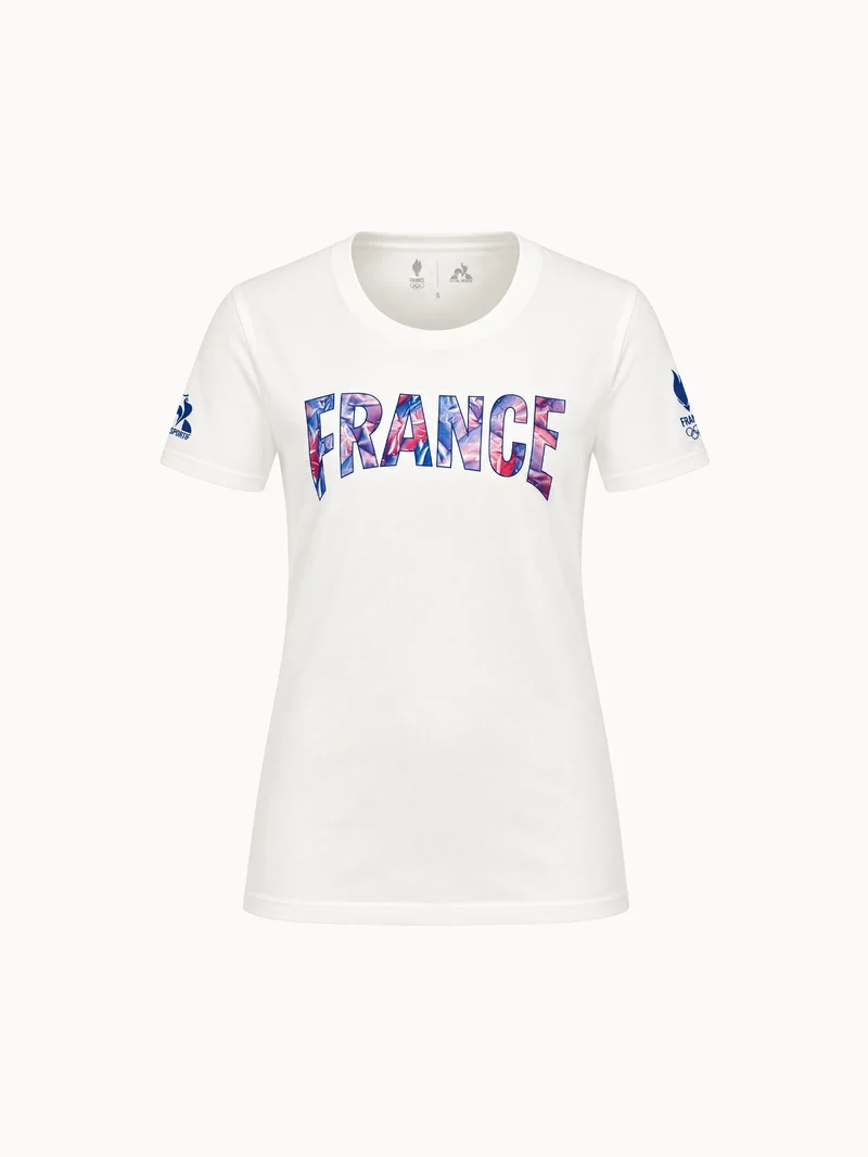 T-shirt Équipe de France Olympique 2026 en jersey de coton