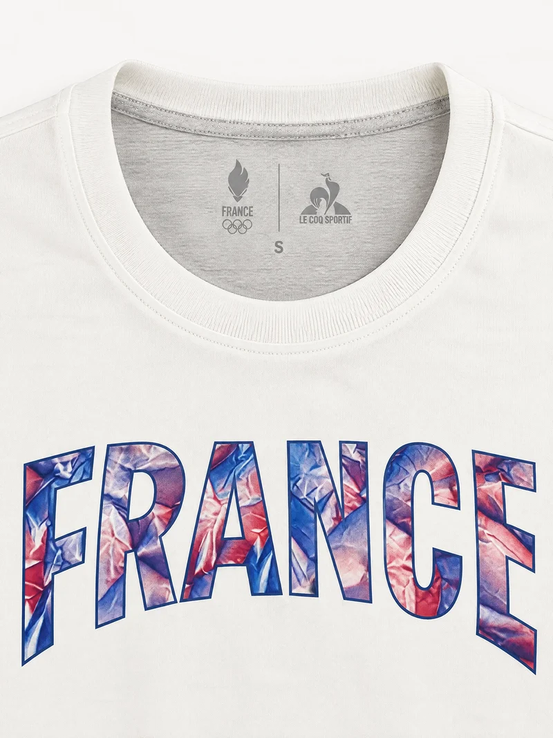T-shirt Équipe de France Olympique 2026 en jersey de coton