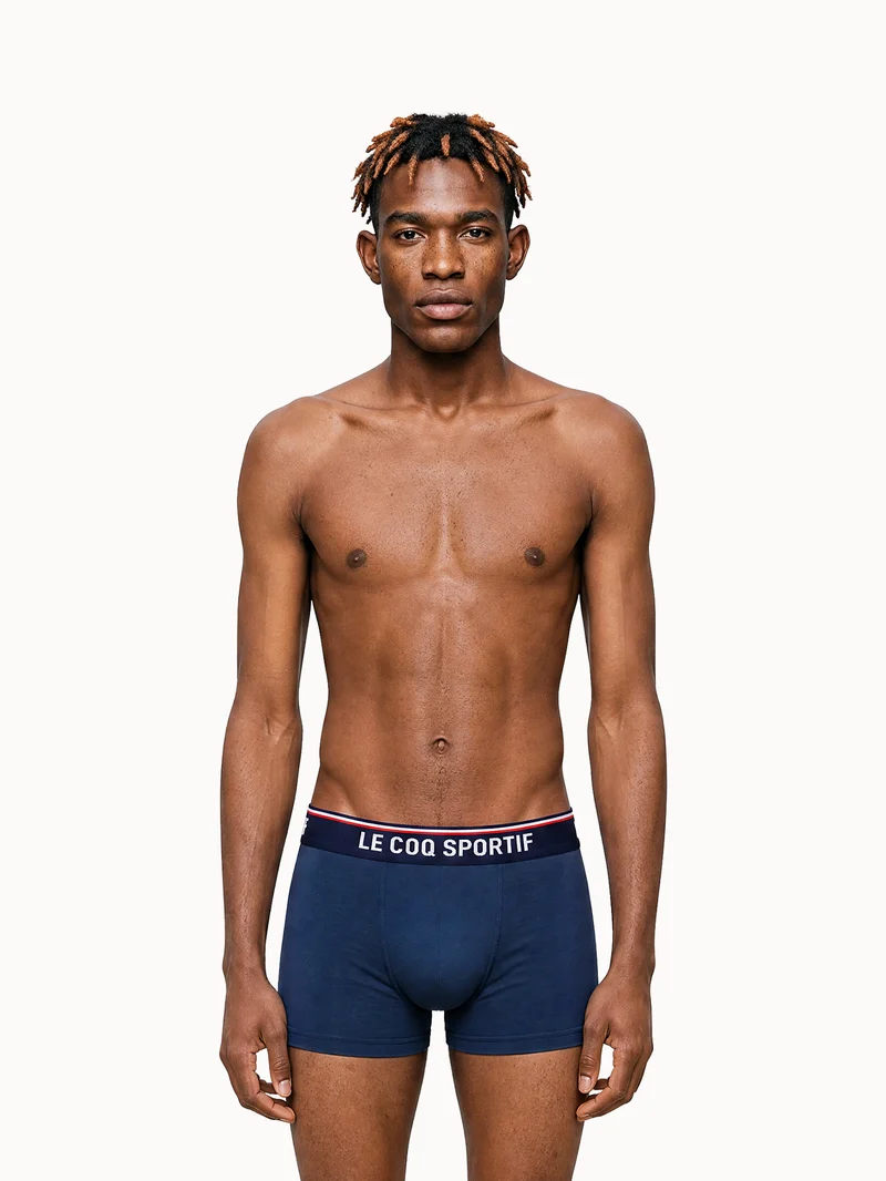 Boxer en coton avec détail tricolore (lot de 2)