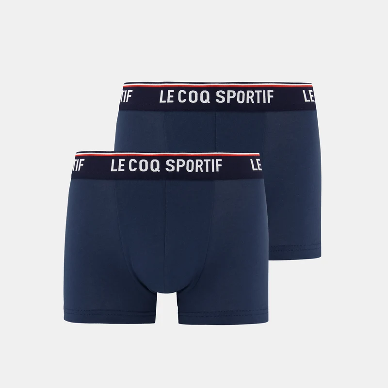 Boxer en coton avec détail tricolore (lot de 2)