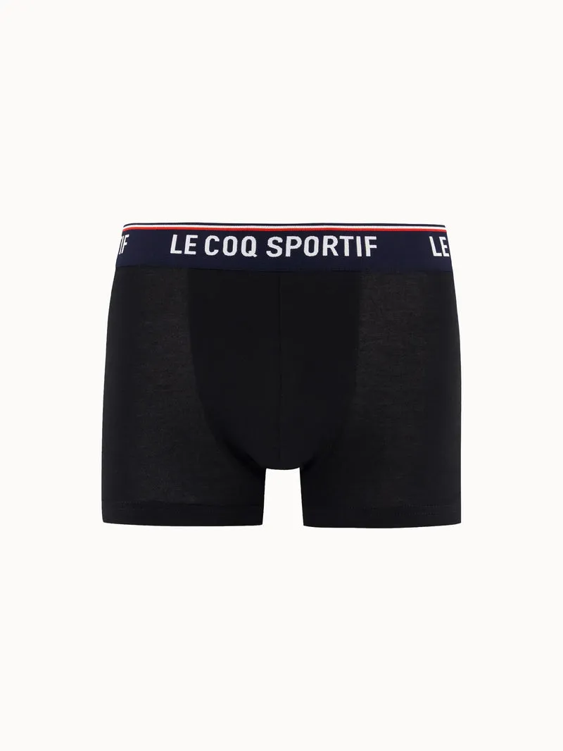 Boxer en coton avec détail tricolore (lot de 2)