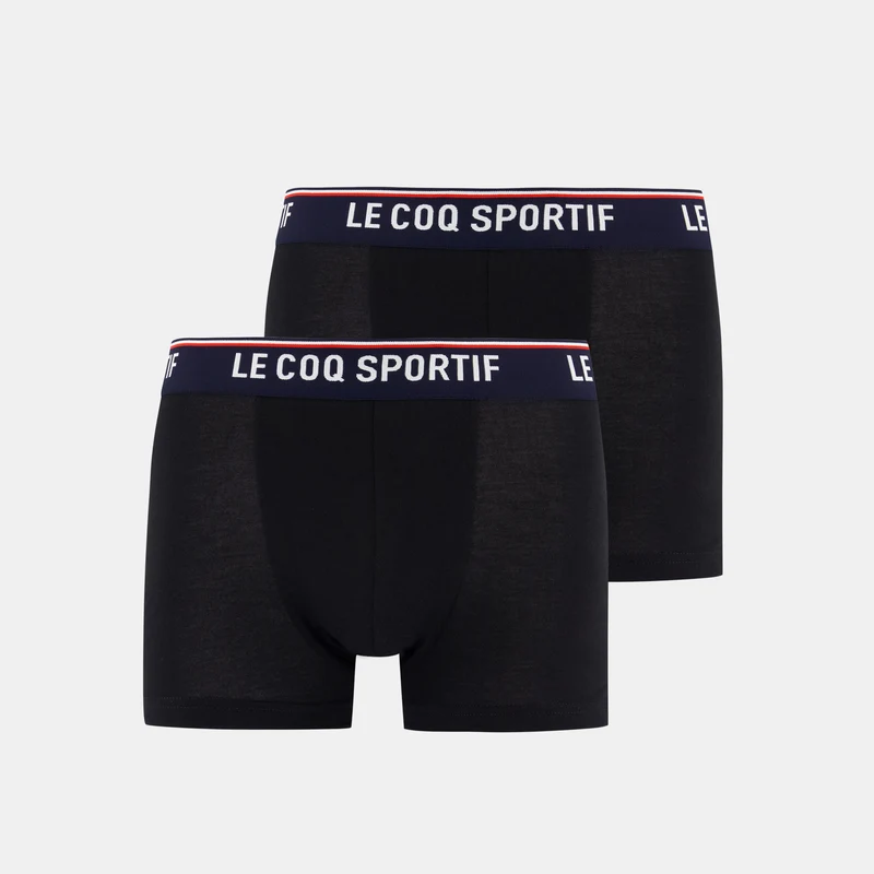 Boxer en coton avec détail tricolore (lot de 2)
