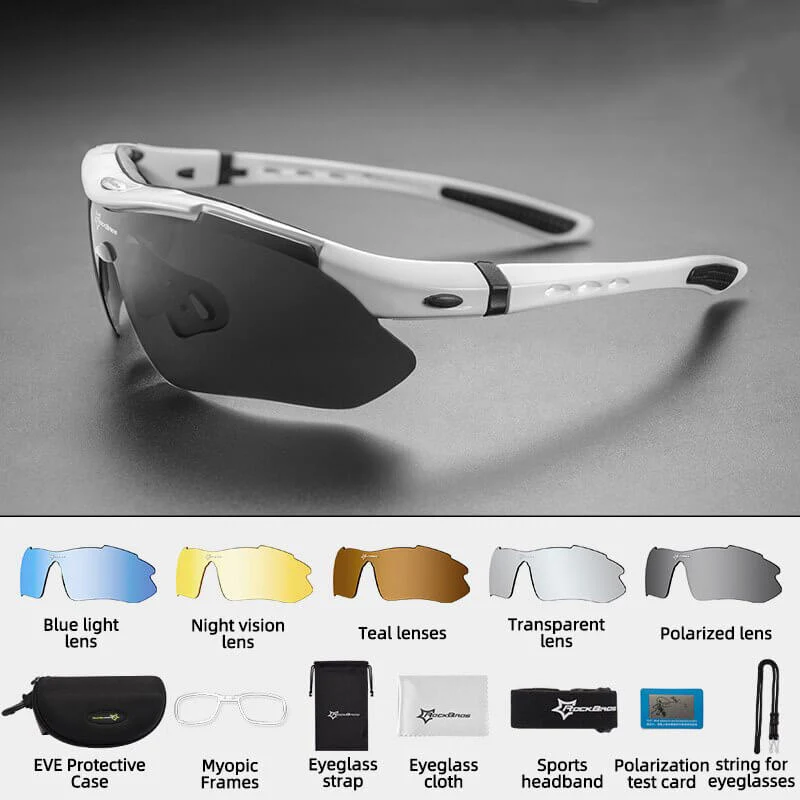 SunglassesX5™ | Lunette velo avec 5 lentilles interchangeables pour une protection complète