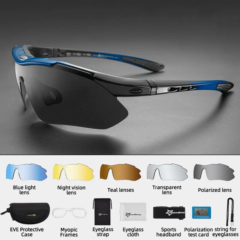 SunglassesX5™ | Lunette velo avec 5 lentilles interchangeables pour une protection complète