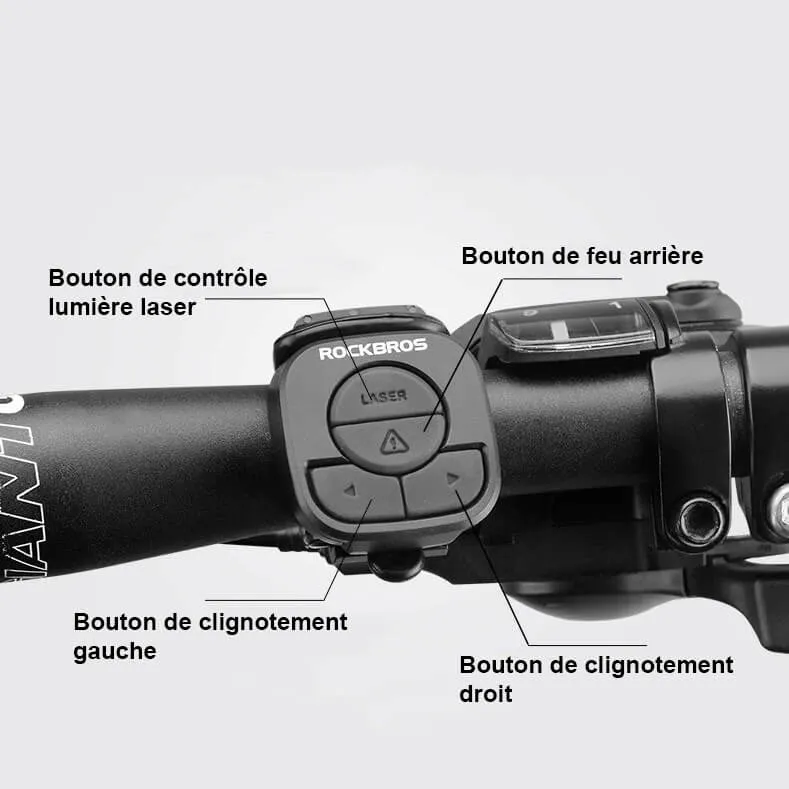 LaserLight™ | Feu arriere velo avec clignotants intégrés et freinage automatique