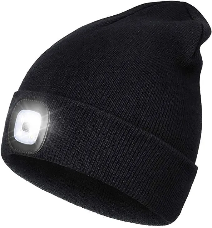BaniLED™ | Bonnet lampe frontale rechargeable USB avec LED amovible