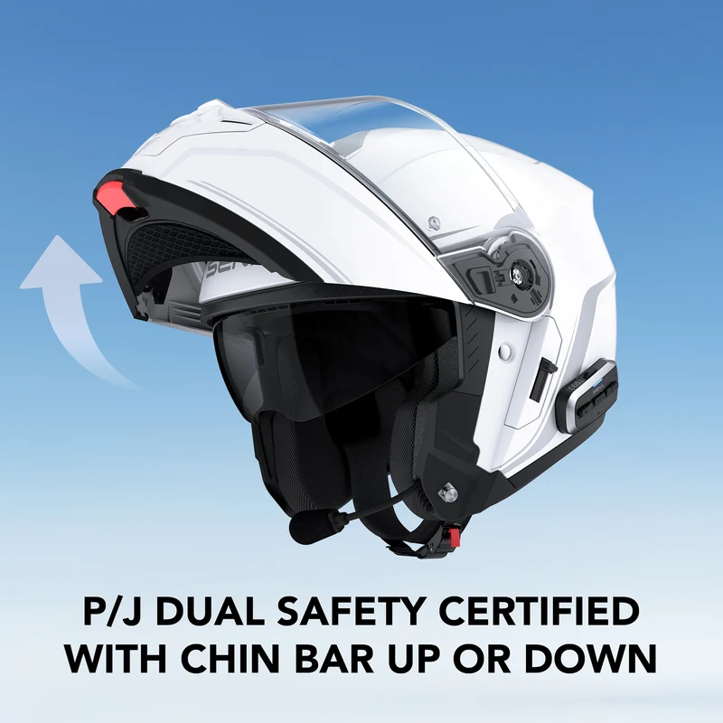 OUTRUSH 2 Modular Smart Motorcycle Helmet with Mesh Intercom Communication, ECE 22.06