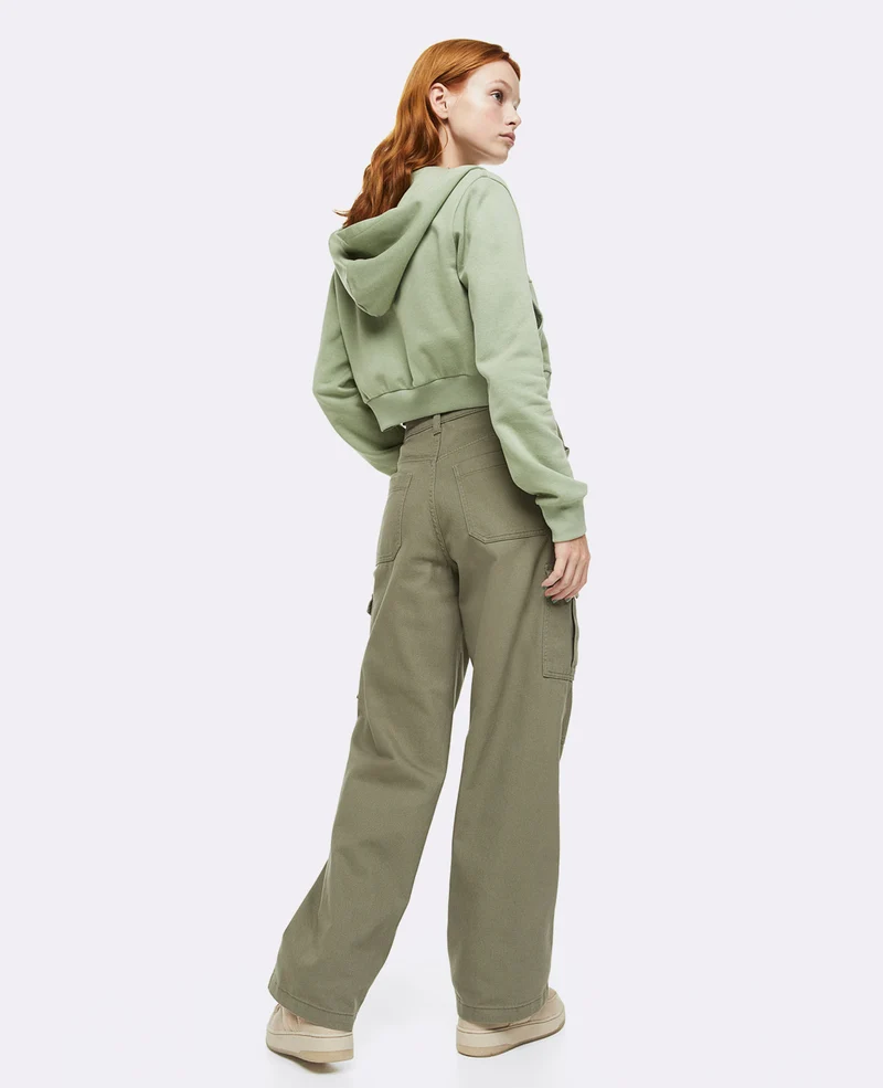 Solid Cargo Pant