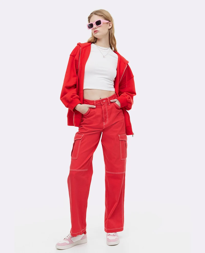 Solid Cargo Pant