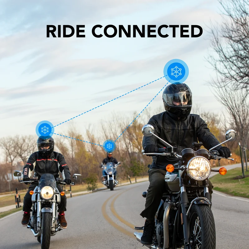 Phantom Full Face Motorcycle Helmet with Mesh Intercom