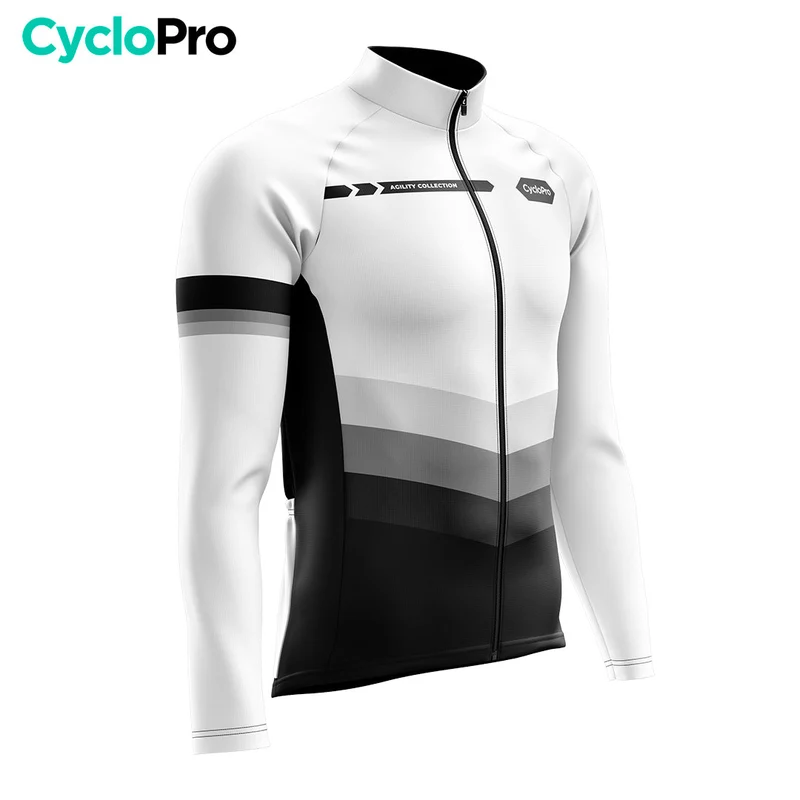 Maillot cycliste hiver Blanc - Agility