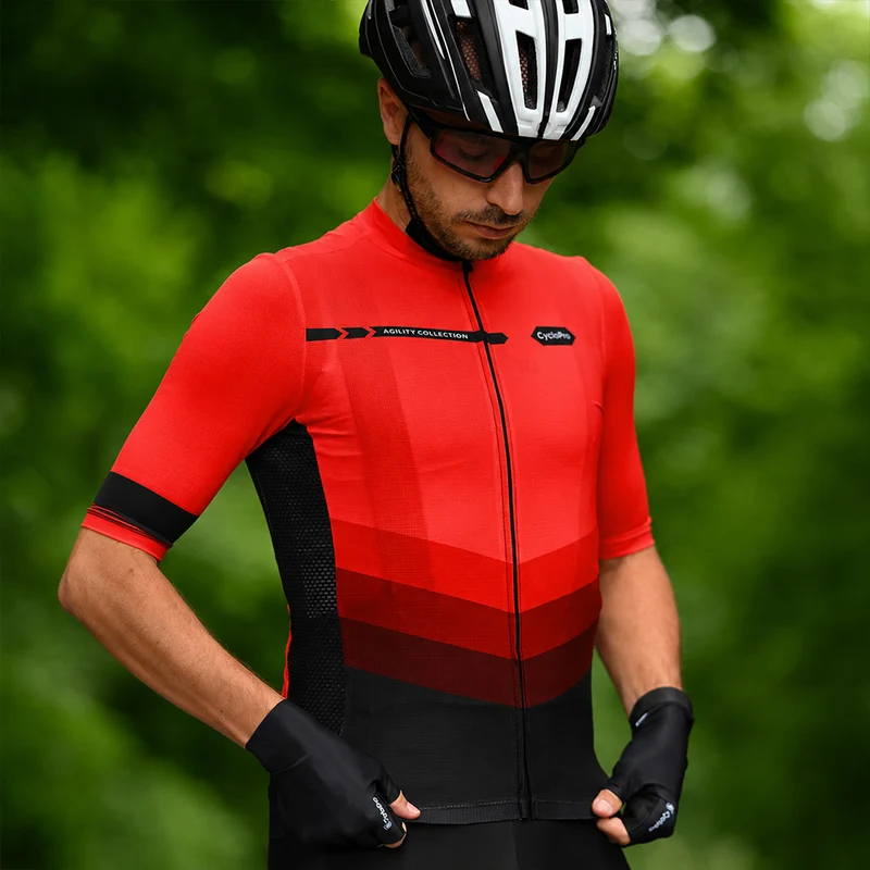 MAILLOT DE CYCLISME ROUGE - AGILITY