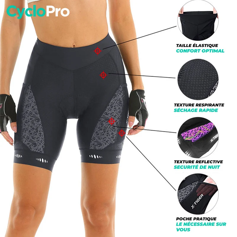 Cuissard Femme Cyclisme / VTT - Reflect+ - DESTOCKAGE