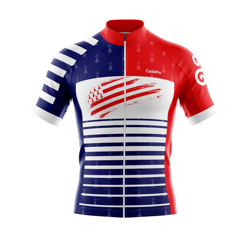 Tenue De Cyclisme Rouge et Bleue - Bretagne
