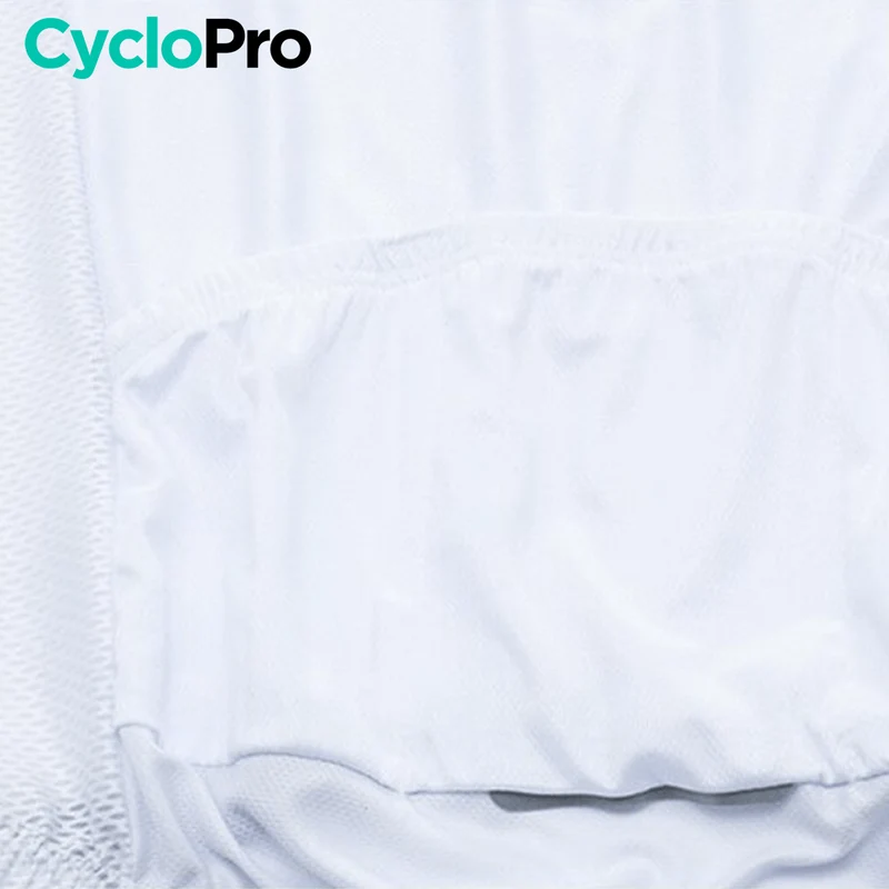 MAILLOT DE CYCLISTE ROUTE NOIR (bandes blanche et rose) - ELEGANCE+