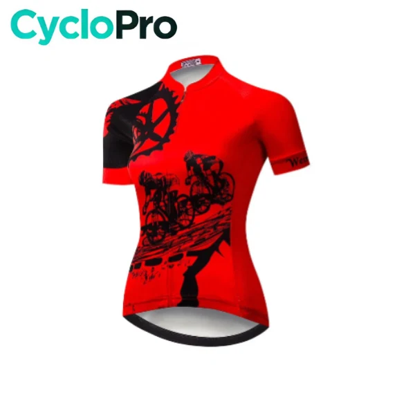 Maillot Vélo de Route Rouge - Cycling