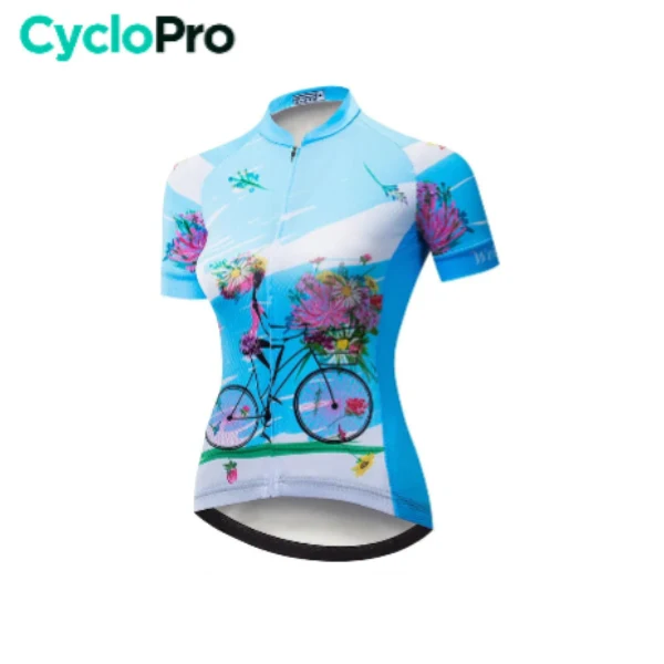 Maillot Vélo de Route Bleu - Happy+