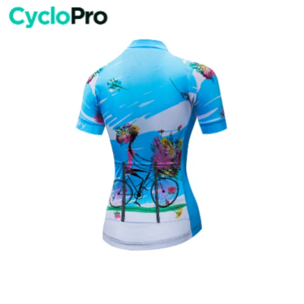 Maillot Vélo de Route Bleu - Happy+