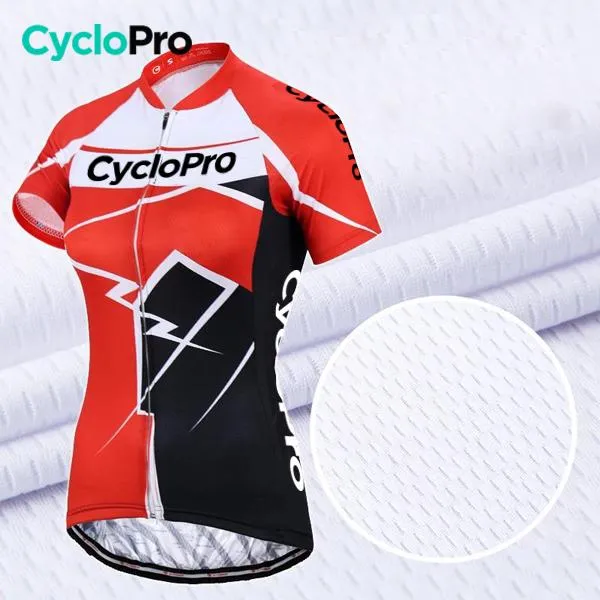 MAILLOT VÉLO DE ROUTE ROUGE - CONFORT+
