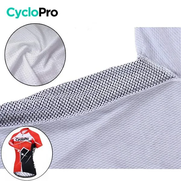 MAILLOT VÉLO DE ROUTE ROUGE - CONFORT+
