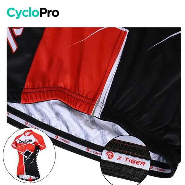 MAILLOT VÉLO DE ROUTE ROUGE - CONFORT+
