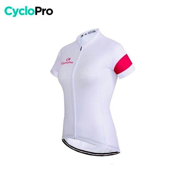 MAILLOT VÉLO DE ROUTE BLANC - ÉLÉGANCE+