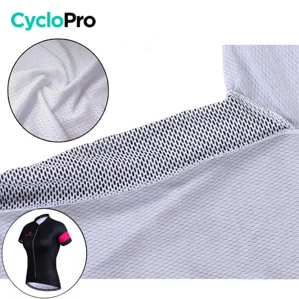 MAILLOT VÉLO DE ROUTE NOIR - ÉLÉGANCE+