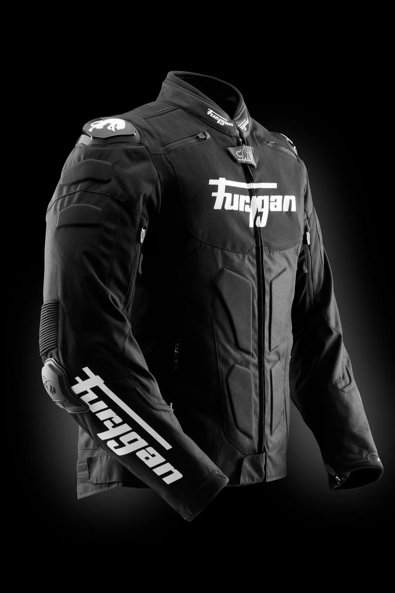 Blouson Moto Homme Furygan TX RAPTOR Noir-Blanc — CE AA