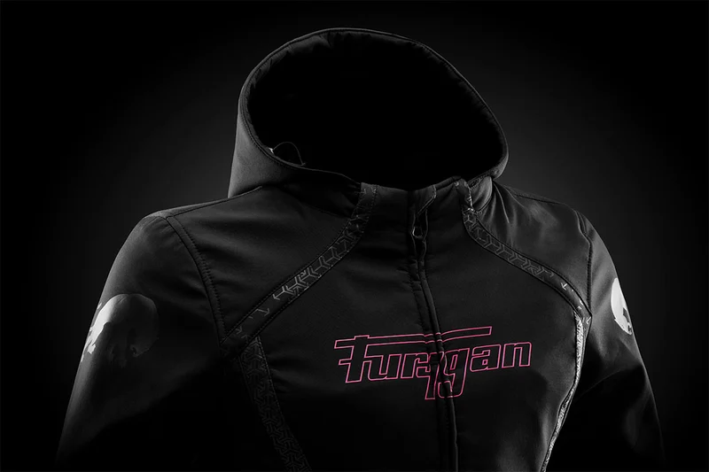 Blouson Moto Femme Furygan SKYE LADY Noir-Rose — CE A | Été