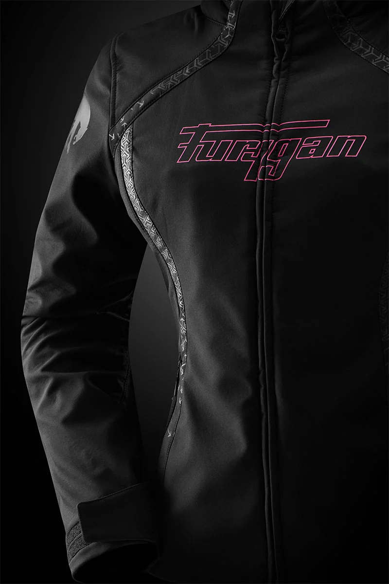 Blouson Moto Femme Furygan SKYE LADY Noir-Rose — CE A | Été