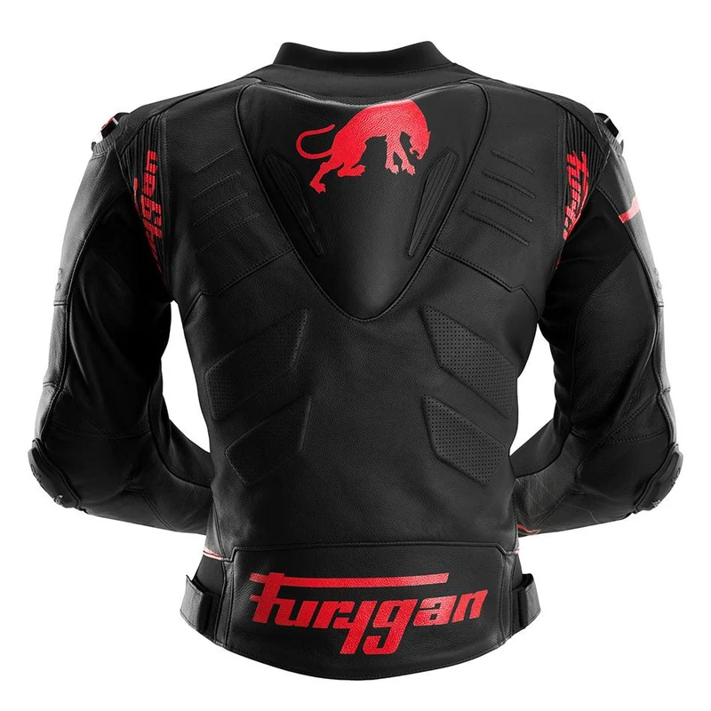 Blouson Moto Race Réplica Furygan SIRIUS — CE AAA Race Look Noir-Rouge