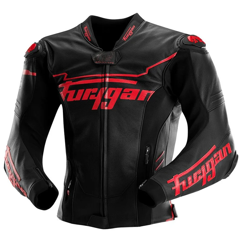 Blouson Moto Race Réplica Furygan SIRIUS — CE AAA Race Look Noir-Rouge
