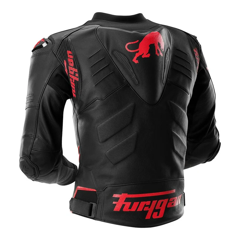 Blouson Moto Race Réplica Furygan SIRIUS — CE AAA Race Look Noir-Rouge