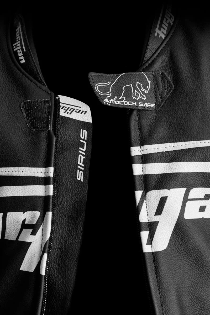 Blouson Moto Race Réplica Furygan SIRIUS — CE AAA Race Look Noir-Blanc