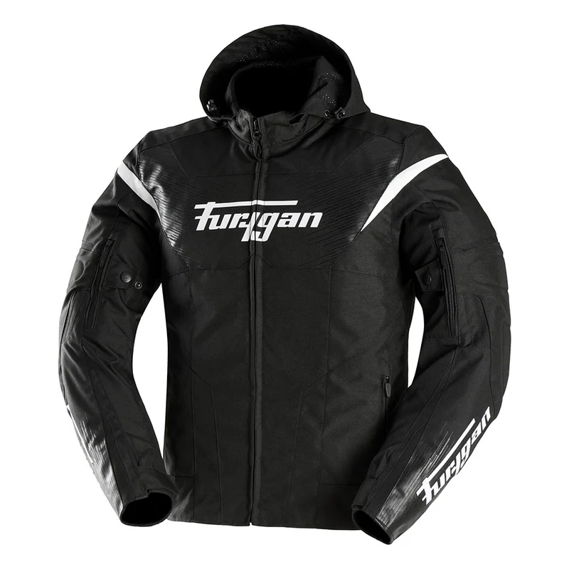 Blouson Moto Homme Furygan SHARD Noir-Blanc — CE AA