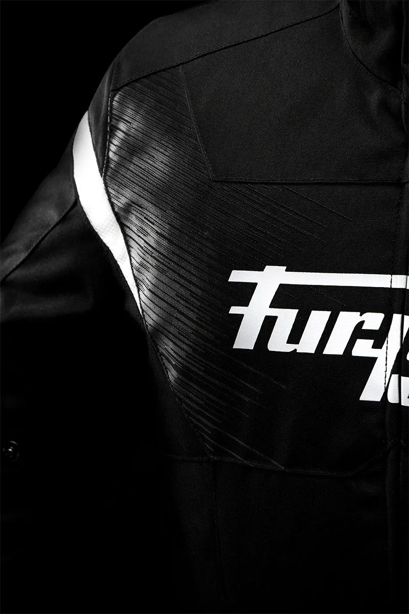 Blouson Moto Homme Furygan SHARD Noir-Blanc — CE AA