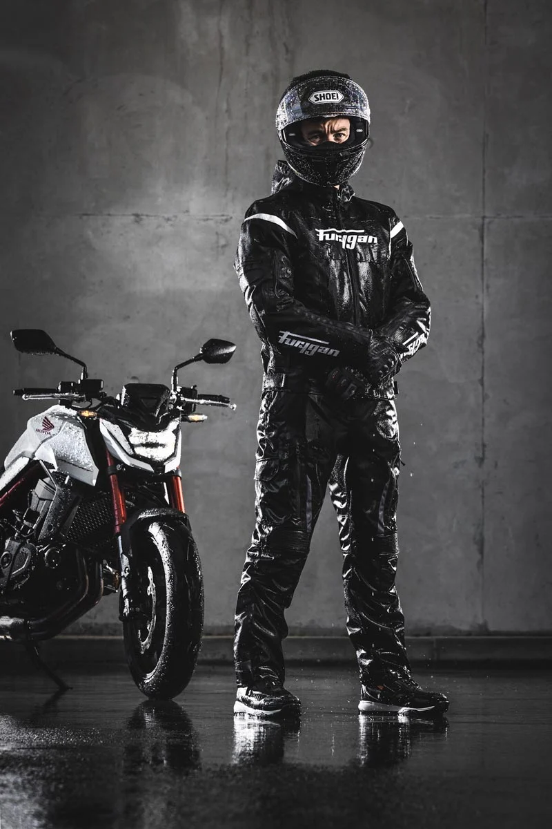 Blouson Moto Homme Furygan SHARD Noir-Blanc — CE AA