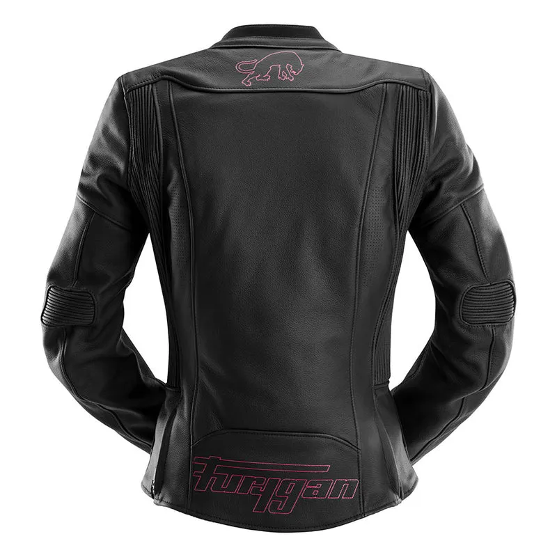 Blouson Moto Sport Femme Furygan ROMY — CE AAA Lady Racing Noir-Rose