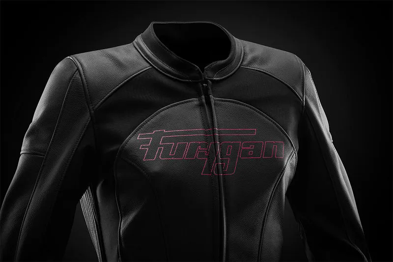 Blouson Moto Sport Femme Furygan ROMY — CE AAA Lady Racing Noir-Rose