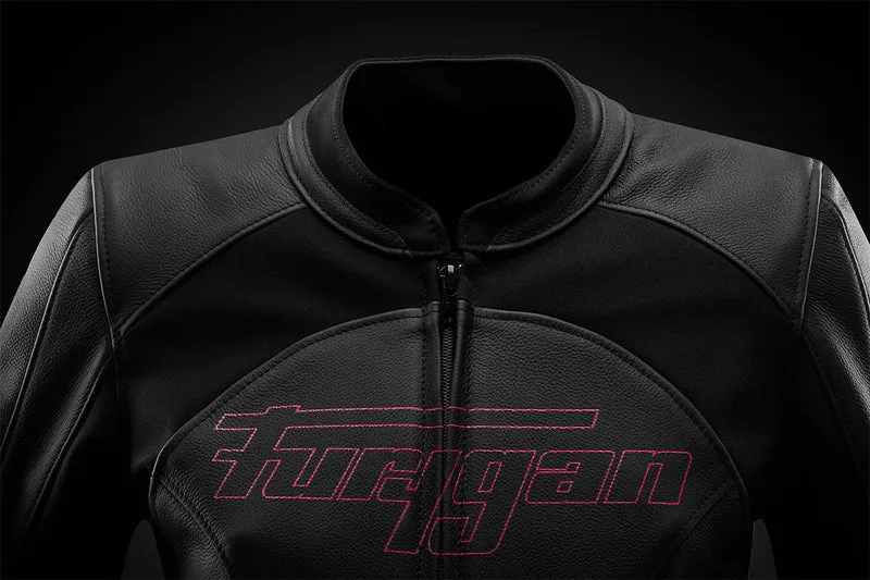 Blouson Moto Sport Femme Furygan ROMY — CE AAA Lady Racing Noir-Rose