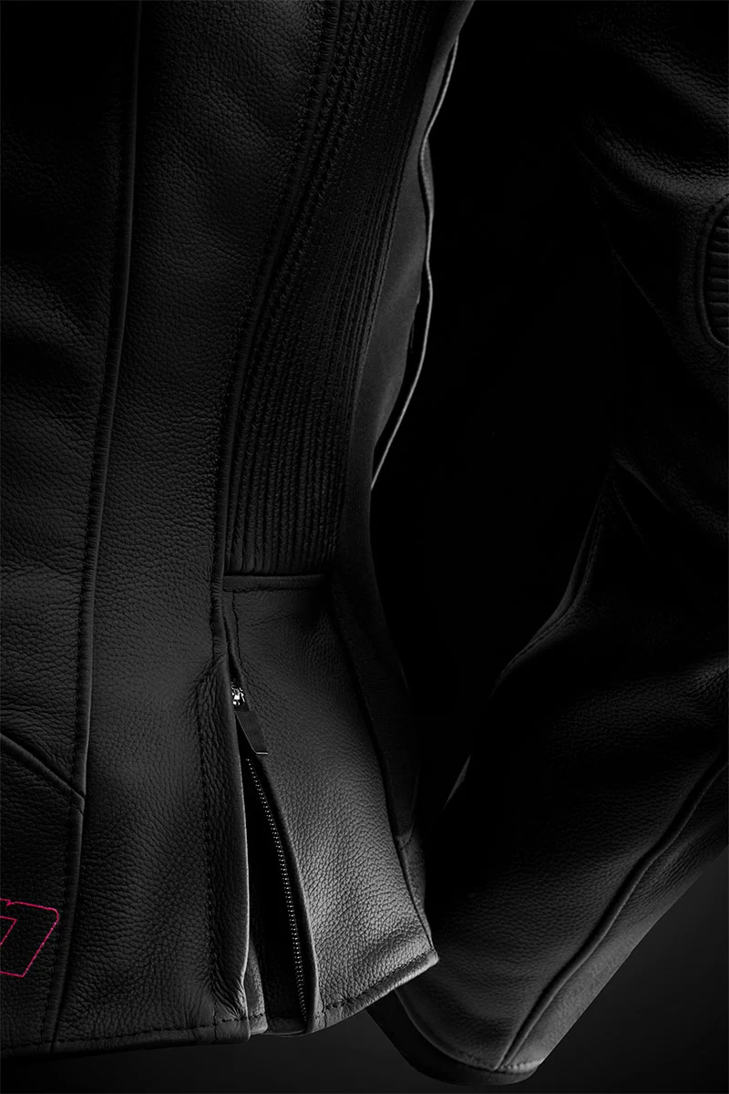 Blouson Moto Sport Femme Furygan ROMY — CE AAA Lady Racing Noir-Rose